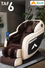TheAccuFit 4D Air Body Massage Chair with Zero Gravity Recliner & Bluetooth Foot Massager - Brown