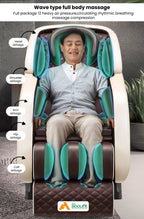 TheAccuFit 4D Air Body Massage Chair with Zero Gravity Recliner & Bluetooth Foot Massager - Brown