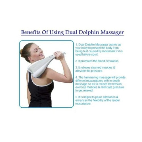AccuFit Dual Hand Dolphin Double Point Body Massager
