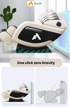 TheAccuFit 4D Air Body Massage Chair with Zero Gravity Recliner & Bluetooth Foot Massager - Brown