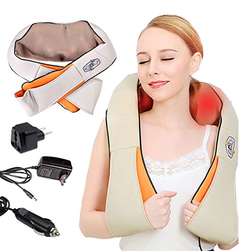 Neck & Back Massage Kneading  Body Massager with Heat by AccuFit