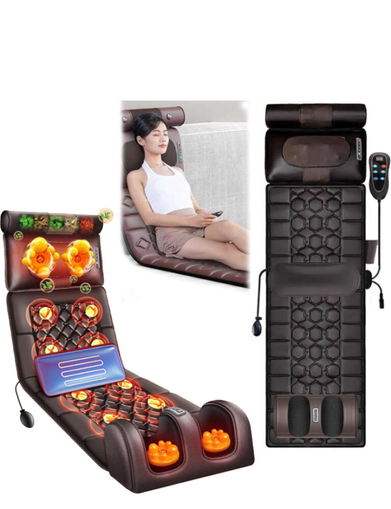 Full Body Massage Chair Mat with Heat for Back Pain Relief by AccuFit