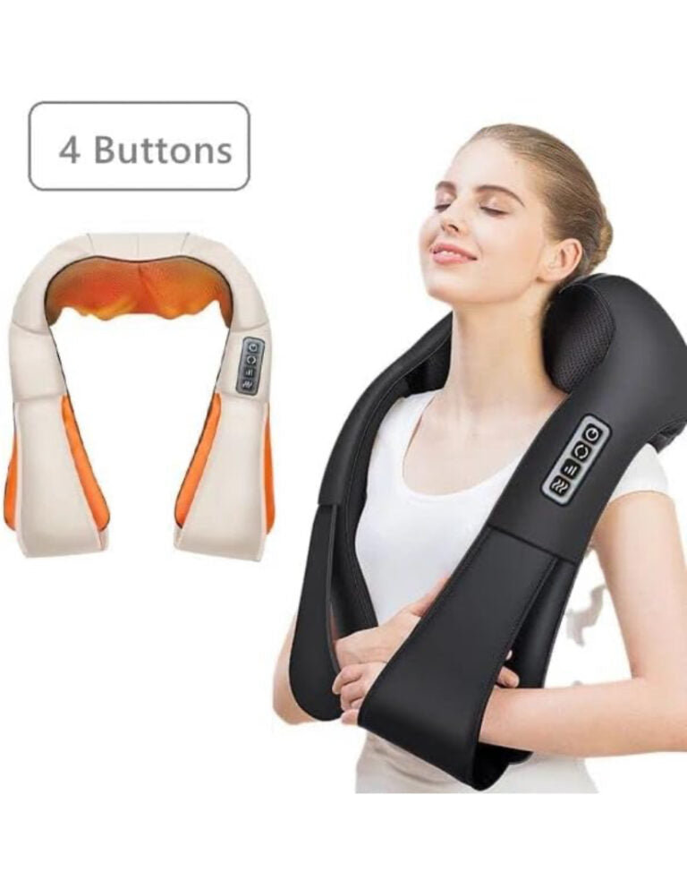 Neck & Back Massage Kneading  Body Massager with Heat by AccuFit